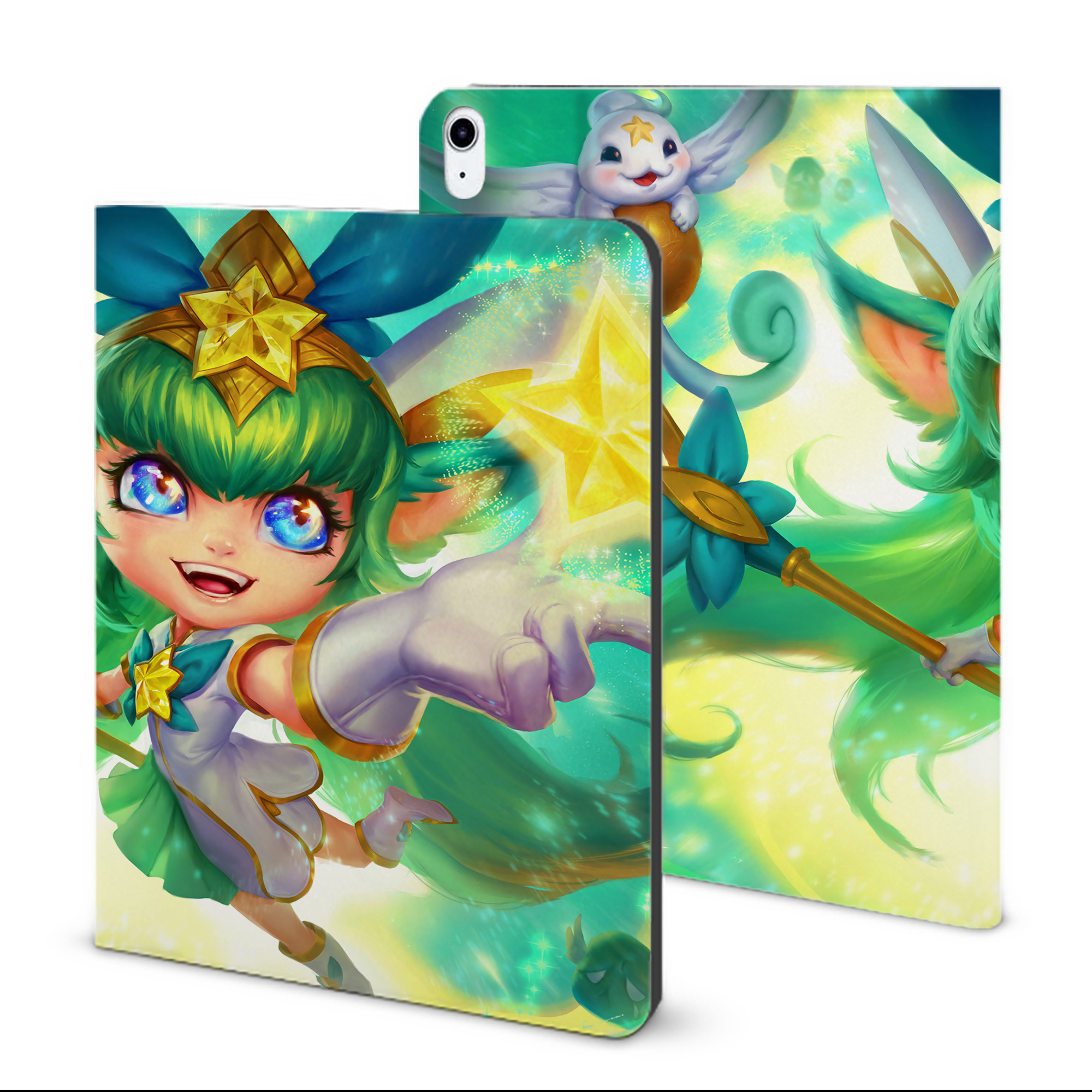 （画像用） リーグ・オブ・レジェンド League of Legends LOL IPad ケース ブック型 PUレザー TPU 耐衝撃 軽量 薄型 ペン収納なし 全面保護 IPad 各モデル対応